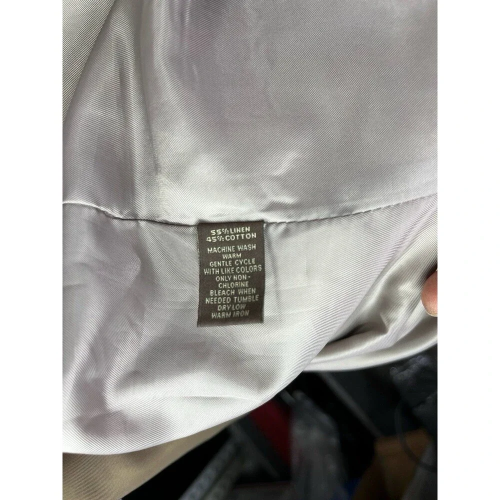 Tasso Elba Fitted Men XL Elbow Patch Linen Cotton Casual Summer Jacket Safari